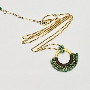 Handwoven Turquoise Pendant Necklace
