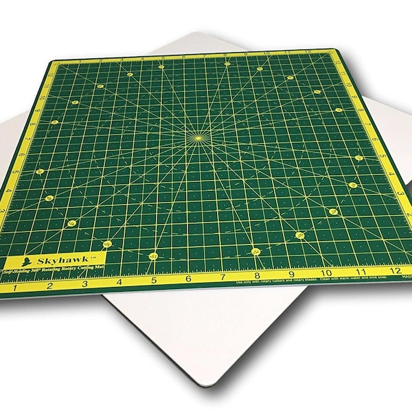 Self-Healing 14-Inch-by-14-Inch 360 degree Rotating Quilting Cutting Mat (13" grid)