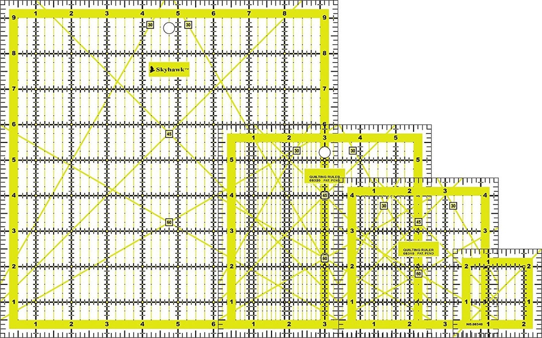Acrylic Quilting Rulers: Square 4-pack for Sewing & Crafts - Etsy