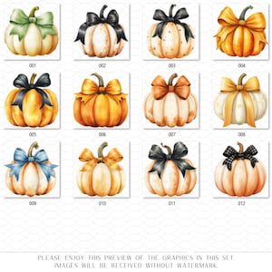 Pumpkin With Bows Watercolor Clipart Bundle | Happy Halloween SVG ...