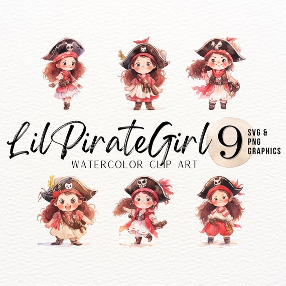 Pirate Girl Sublimation Print Childrens Costume Pirate Girl Sublimation Print Childrens Costume