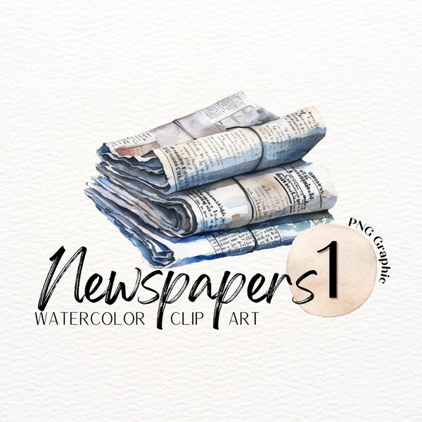 NEWSPAPER : Single Graphic, Clip Art, Digital Graphics, Graphics Transparent Background, No Background, Clip Art Set, Food Art, Paper Image