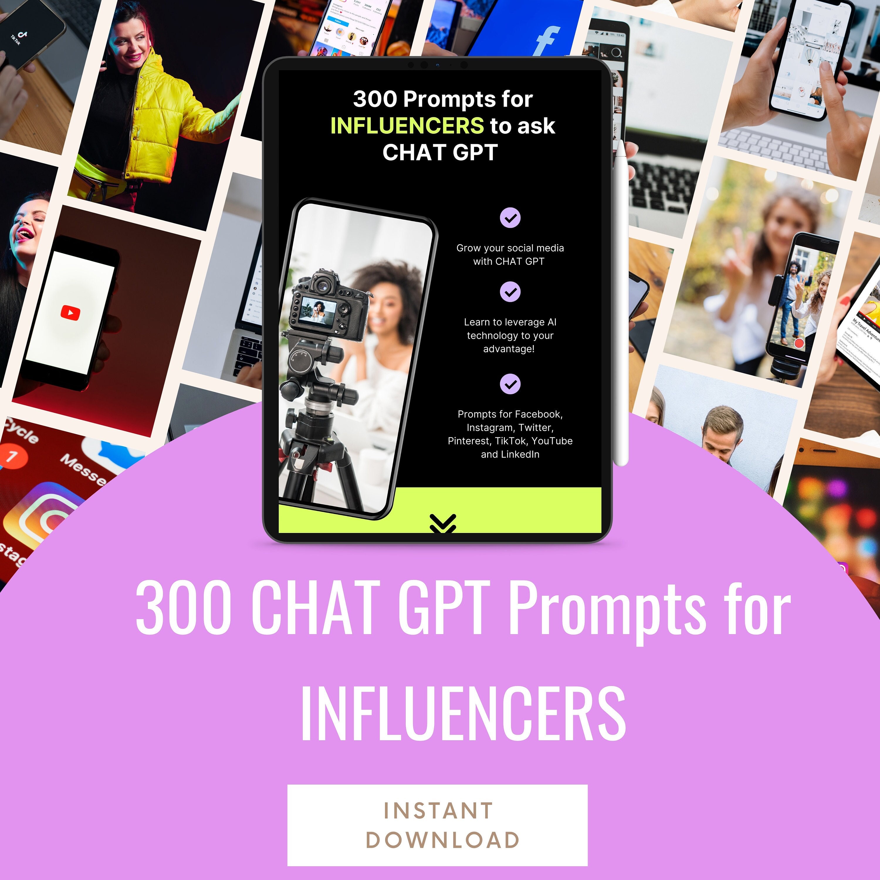 300 Prompts for Influencers to Ask CHAT GPT, Chat Gpt Social Media ...