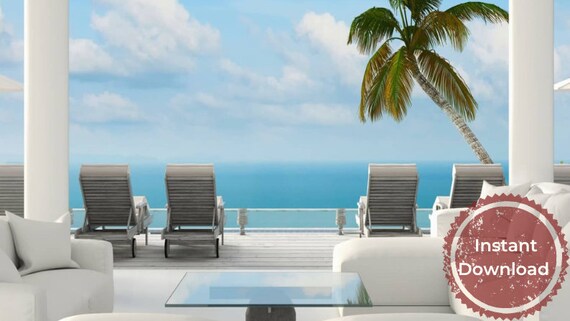Beach Office Zoom Background | escapeauthority.com
