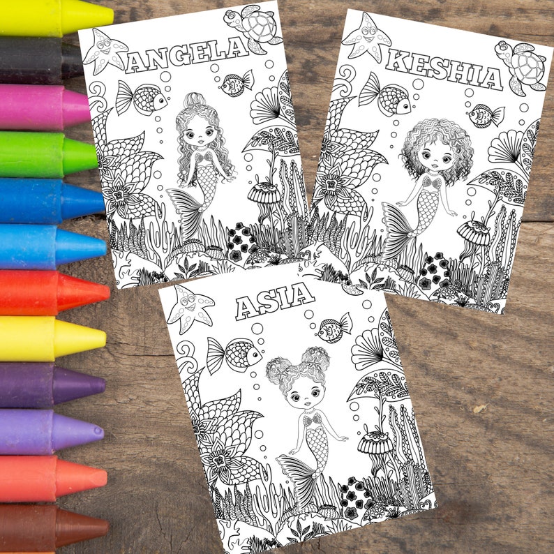 Personalized Coloring Page Custom Coloring Pages Name Etsy