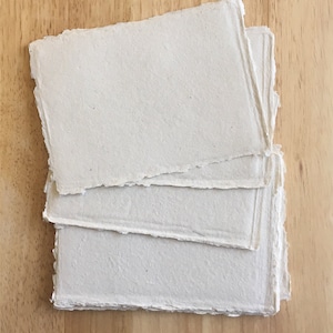 A1, 3. 5 x 5 inch, Response Card, Deckle edge Card, Deckle Edge Envelope, Handmade Paper, Invitation, Thank you Card