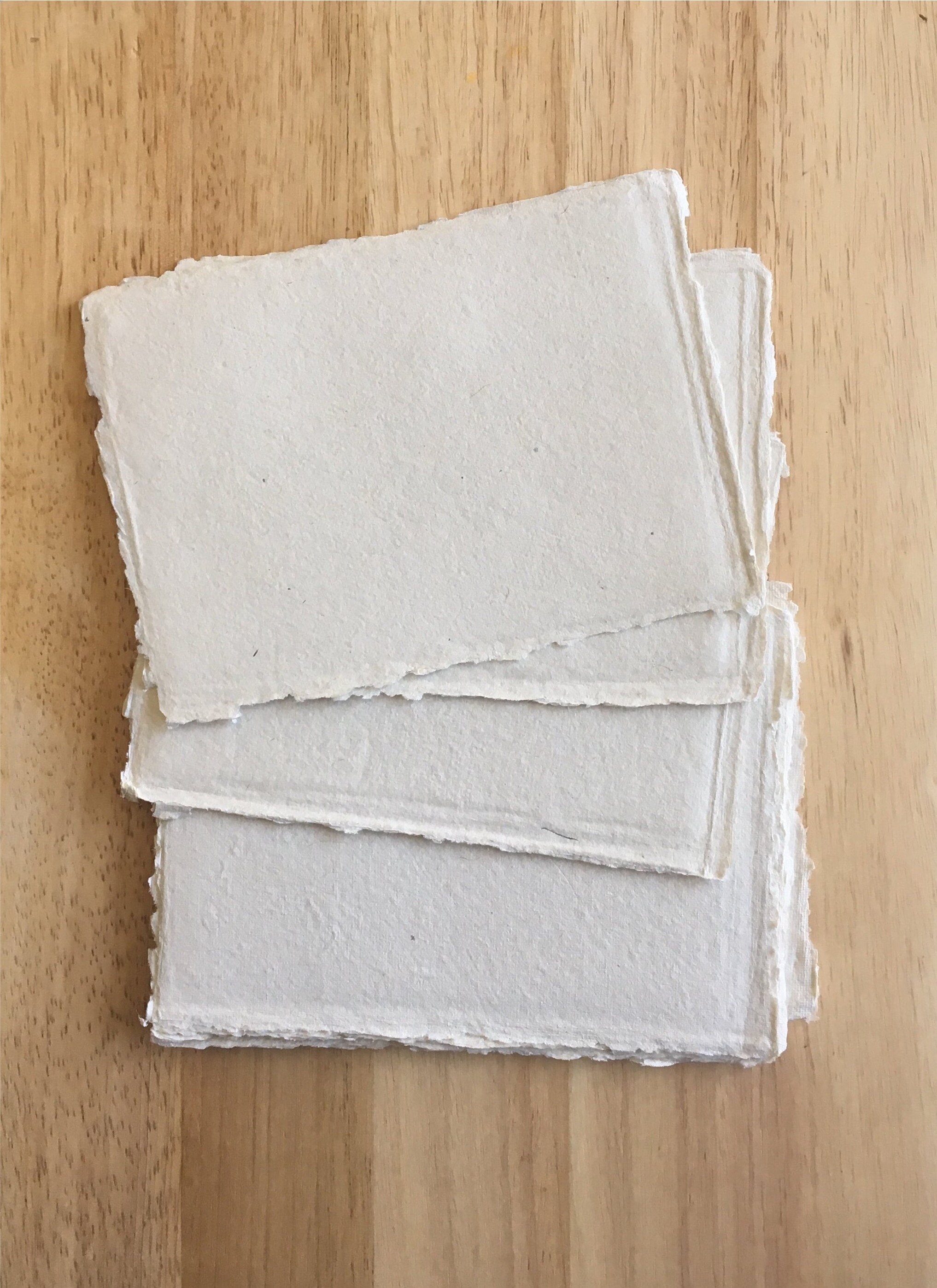 A1 Elfenbeinfarbene Antwortkarten Handgefertigtes Büttenpapier