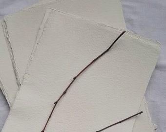 8.5 x 11 Deckle Edge Writing Paper, Envelopes, Handmade Paper, Letter Size, Art paper, Letter Paper, Letter Envelopes, Recycled