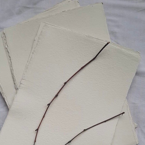 8.5 x 11 Deckle Edge Writing Paper, Envelopes, Handmade Paper, Letter Size, Art paper, Letter Paper, Letter Envelopes, Recycled