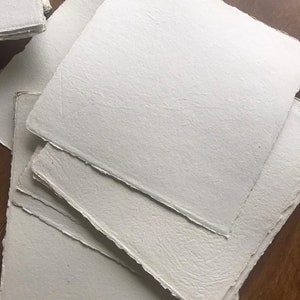 Carta quadrata 7 x 7, carta con bordo frastagliato, carta fatta a mano, carta con bordo frastagliato, inviti di nozze, invito quadrato