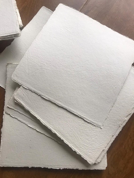 7 x 7 Square Invitation Deckle Edge Handmade Paper Card