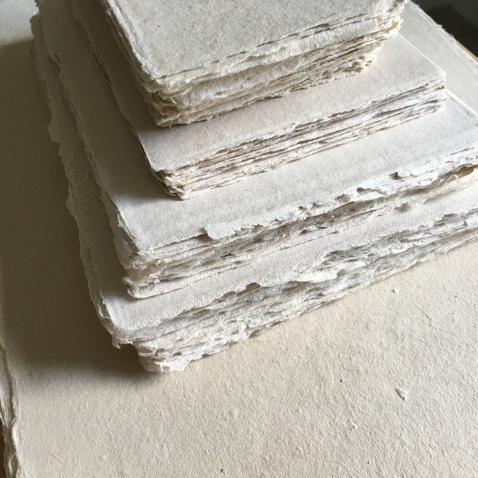 5 Pack Handmade Deckle Edge Paper: Stationery Supplies - Etsy