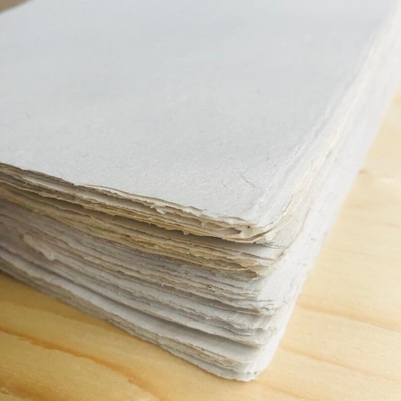 10 Deckle Edge Writing Paper Handmade Paper A4 Size Art Etsy