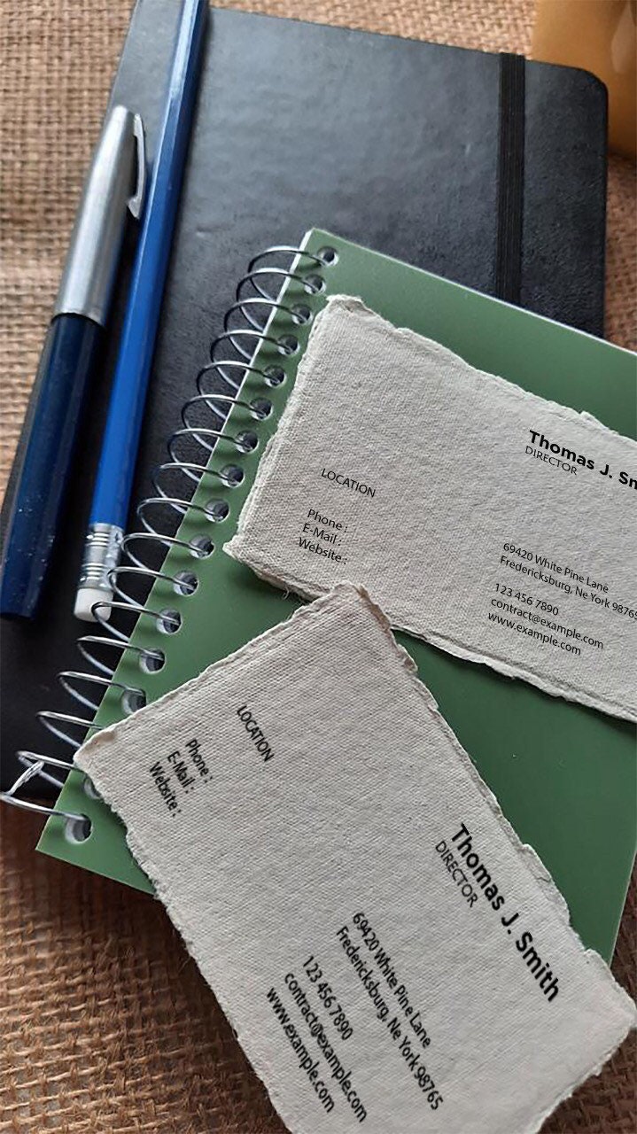 2 x 3.5 inch, Place Cards, Business Cards, Deckle Edge Cards, Handmade Paper, Visiting Cards, Clothing Tags, Thick Card Stock