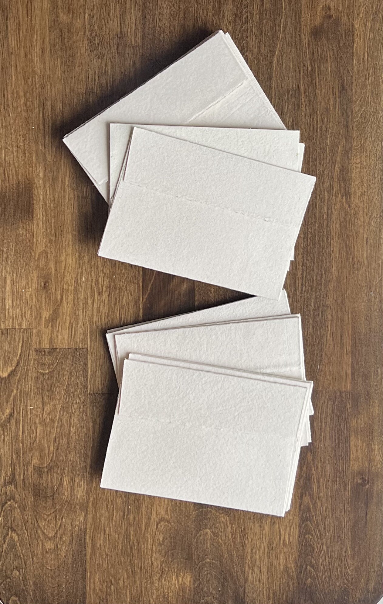 3.5 x 5 Handmade Deckle Edge Envelopes: Off White Paper