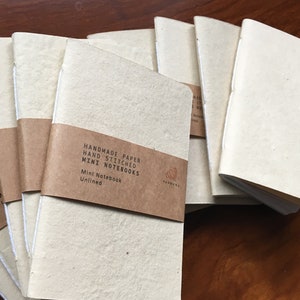 Bulk handmade paper notebooks, Hand stitched Journal , Blank notebook, Bulk notebook, Blank journal, Handmade paper, Pocket Sized, Refill