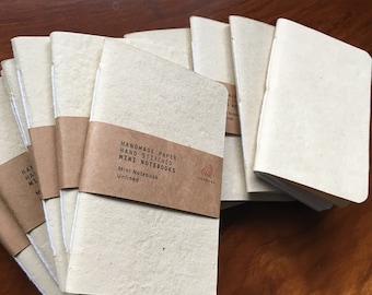 Bulk handmade paper notebooks, Hand stitched Journal , Blank notebook, Bulk notebook, Blank journal, Handmade paper, Pocket Sized, Refill