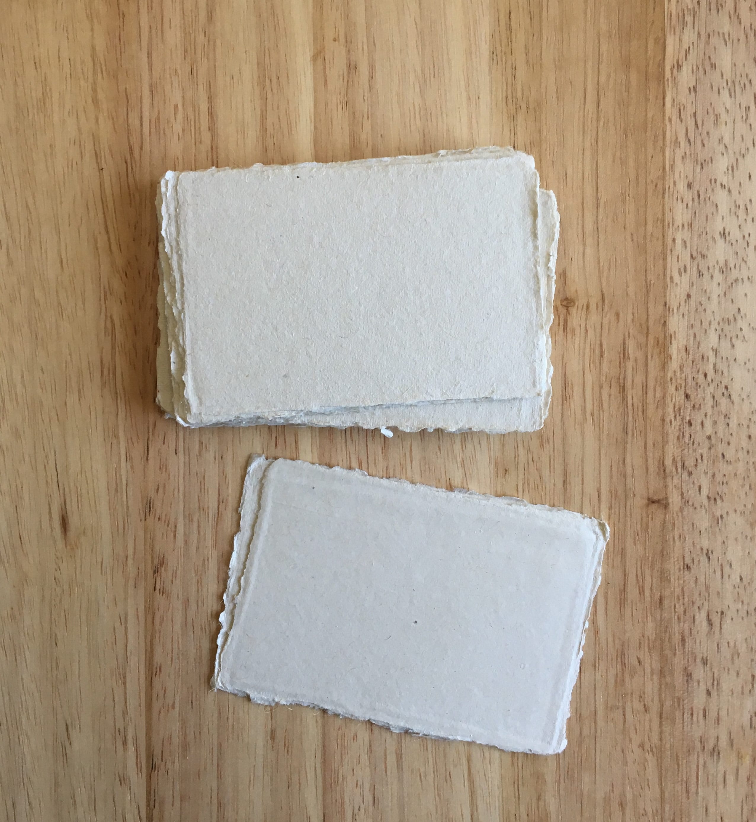 Deckle Edge Place Cards, Vow Cards, Business Card, Handmade Paper, De…