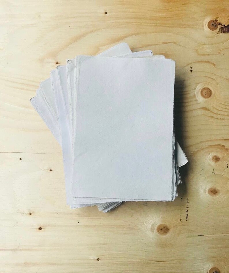 10 Deckle Edge Writing Paper Handmade Paper A4 Size Art Etsy
