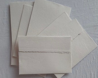 REJECTED 3 x 5 A1 Deckle Edge Cards Envelopes, 5 x 7 A7  Deckle Edge Envelopes, 4.5 x 5.5 Deckled Edge Cards, Handmade Paper, Invitations, A