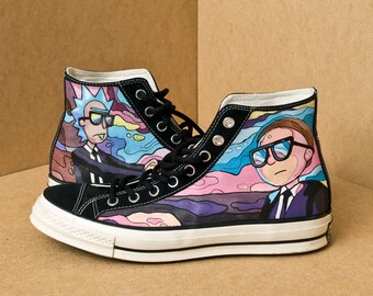rick and morty converse shoes
