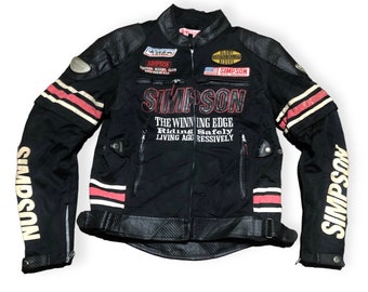 Vintage Simpson 55th Anniversary Motorcycle Racing Jacket Black