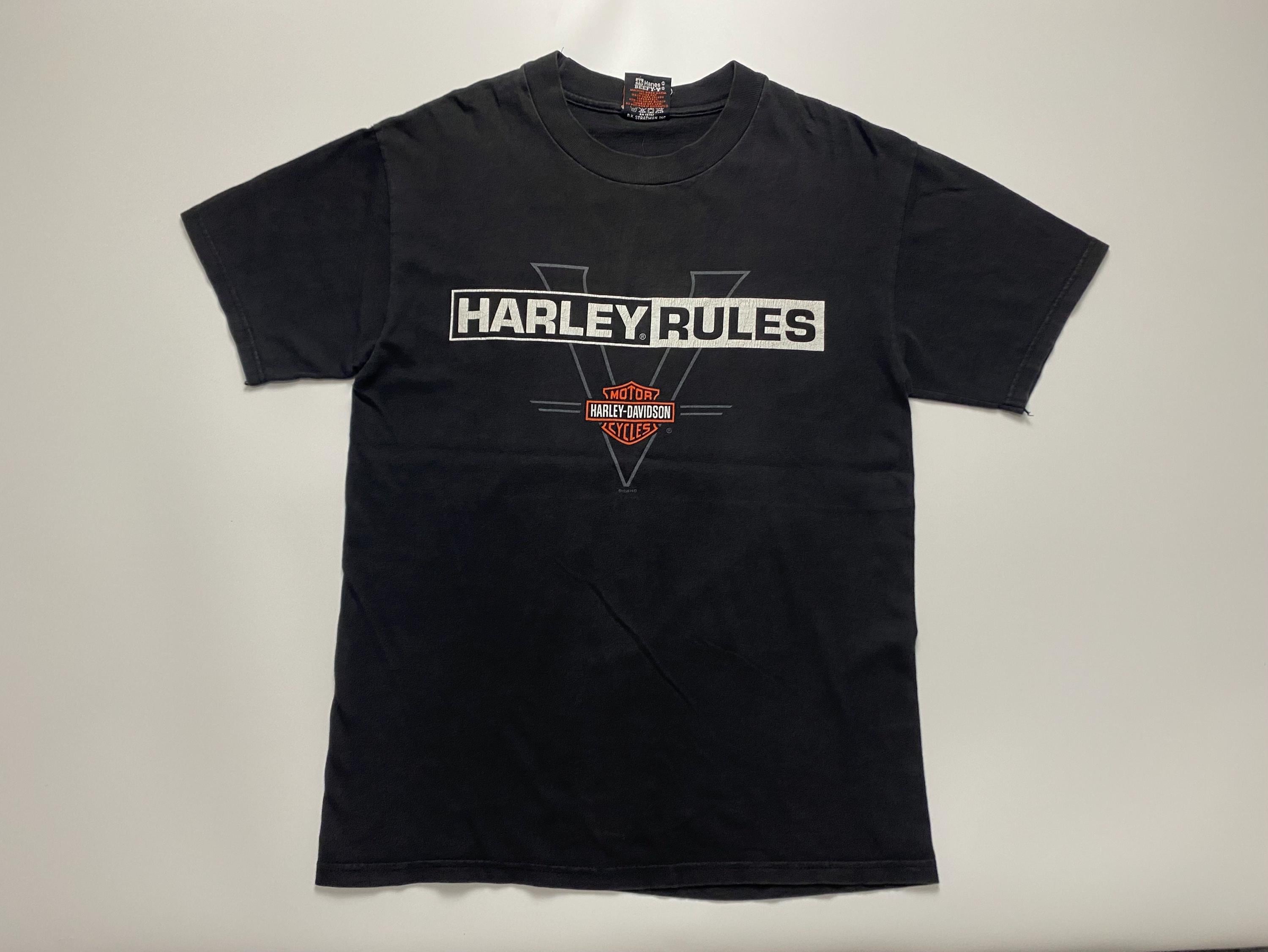 Harley-Davidson Tシャツ Bikers Rule Harley Rules Shirt - Etsy