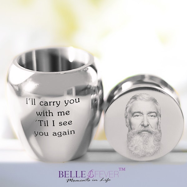 Belle Fever Personalised Mini Photo Urn in Luxury Gift Box | Keep Your Loved Ones Close to Your Heart