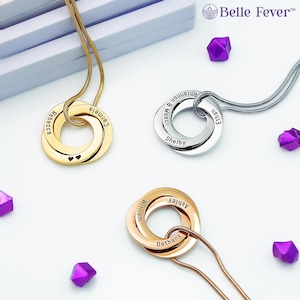 Custom Interlinked Name Necklace • Personalised Family Circle • Unique Mother’s Day or Gift for Her