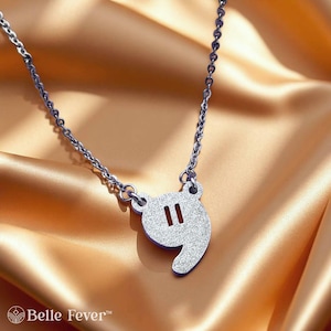 Power of Pause Kette – Strukturierter Silberner Pause-Symbol-Anhänger – Ermutigendes Geschenk für Sie