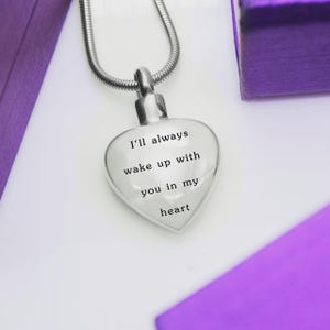 Always Love Cremation Necklace – Personalised Memorial Ashes Pendant – Heart Urn Keepsake Jewellery for Her