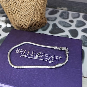 New Moments Bracelet with extension– Non-Custom Snake Chain bracelet– Starter Gift for Her or Charm Collector