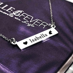 Custom Name Bar Necklace – Personalized Engraved Pendant for Mum, Daughter or Friend – Birthday or Anniversary gift