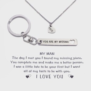 Belle Fever silver keyring and necklace displayed on printed card, engraved with personalised message — crafted for emotional gifting.