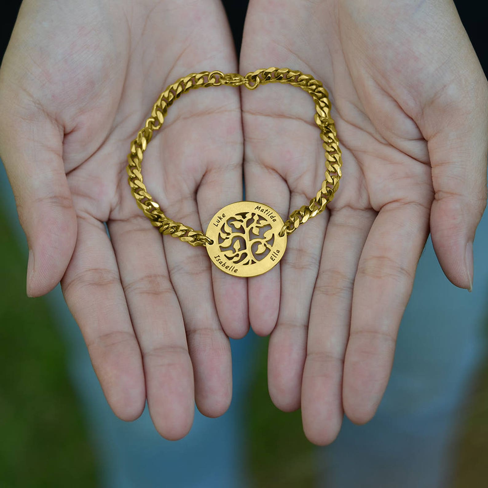 Tree Bracelet Personalized Bracelet My Family Tree Etsy UK