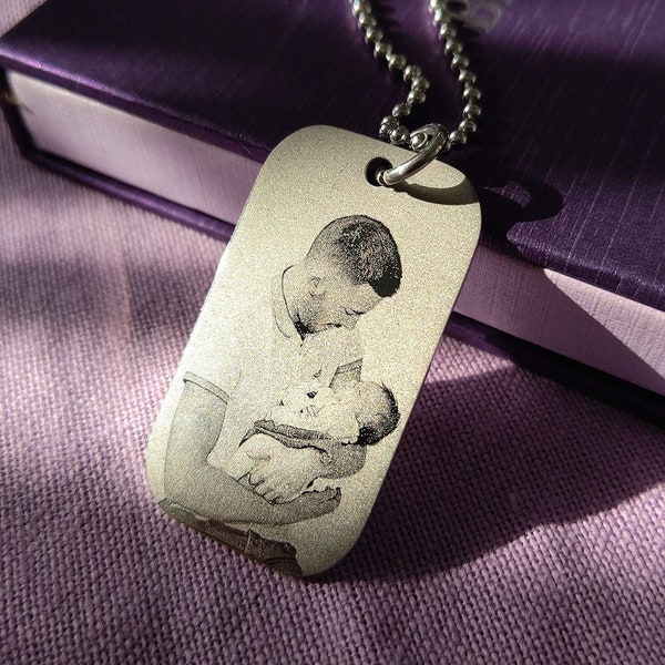 Belle Fever Personalised Photo Dog Tag Necklace