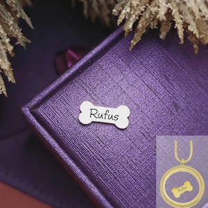 Personalized Dog Bone Charm for Dream Locket - Engraved Pet Memorial Keepsake Gift for Animal Lovers