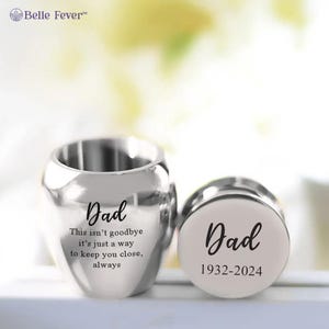 Mini Memorial Photo or Text Urn – Custom Keepsake Gift – Personalised Cremation Urns for Loss, Love or Memory