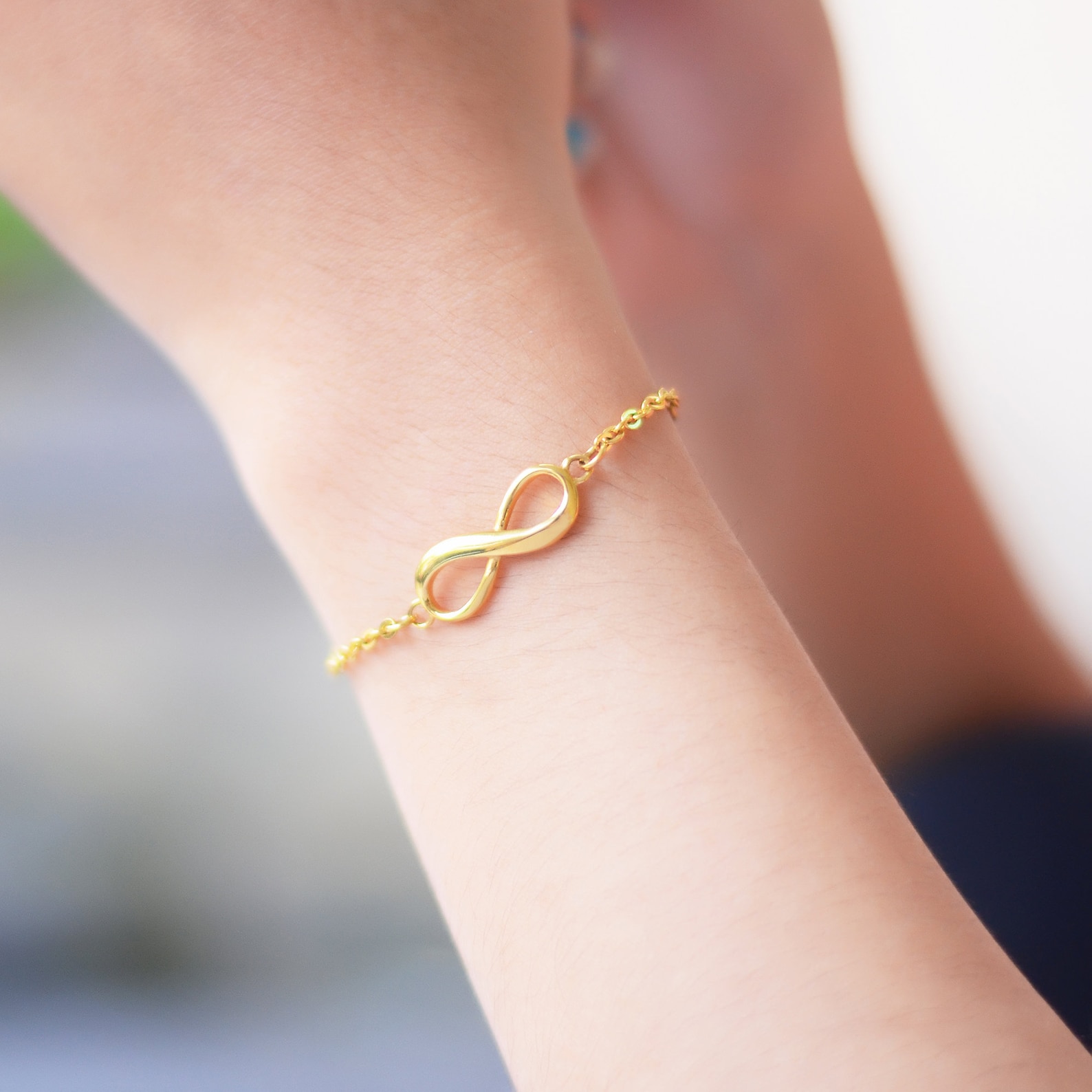 infinity symbol ankle bracelet