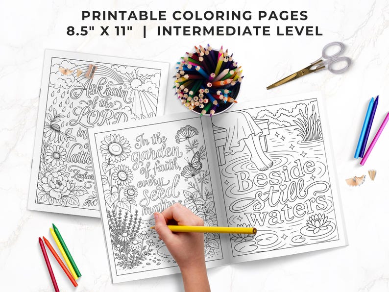 Summer Coloring Book BUNDLE for Christian Women, Printable Faith-based ...