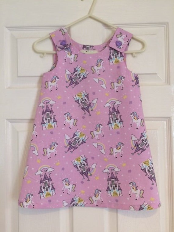 unicorn pinafore dress