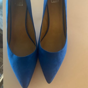 Blue suede outlet shoes size 14