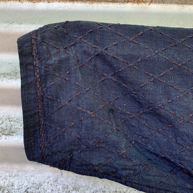 Medium Kendo Jacket with Sashiko Stitching Indigo Japanese Aikido Jacket