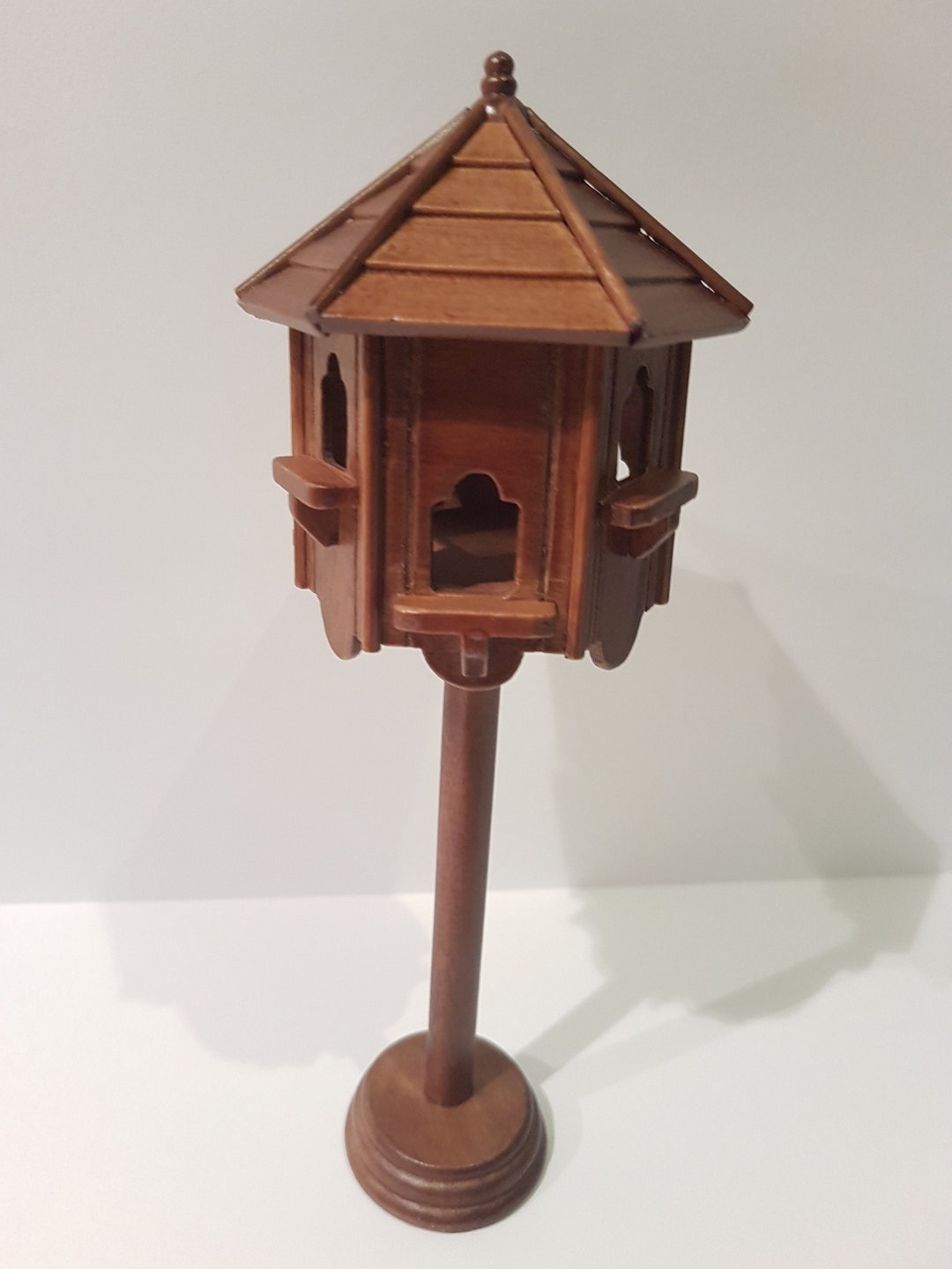 112 Scale Birdhouse on Stand Walnut Etsy Australia