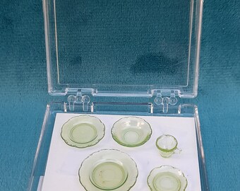 Cucina Per Casa Delle Bambole In Miniatura. Credenza Verde Dipinta - Foto 9