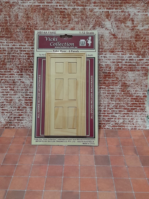 Porta Finta Casa Delle Bambole Porta Finta Per Casa Delle Bambole – Scala 1/12, Poliresina – Modello UMD4 Unique Miniatures, Fatto In USA House Of M - Foto 5