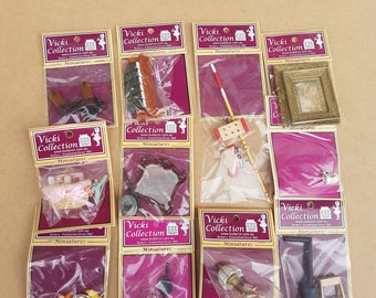 11 Packs of Miniatures 1:12 Scale