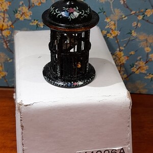 SURENHAP Cage à oiseaux de poupée 1:12 Scale Dollhouse Bird Cage Metal