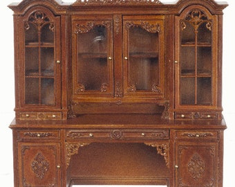 Dolls House 1:12 Quality Furniture 1780 China Cabinet/walnut JJ06036WN