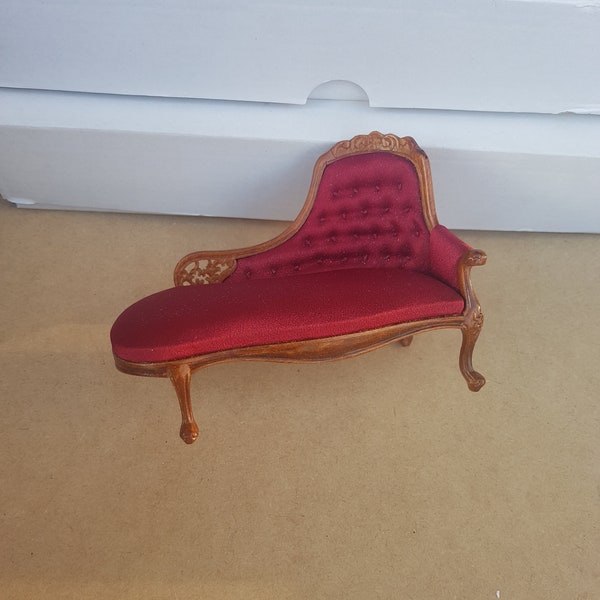 JBM Louis XV Chaise Lounge Red - Reduced